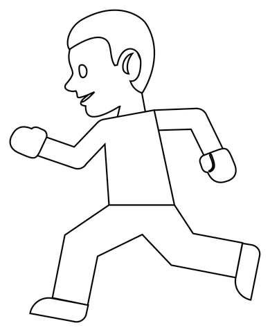 Person Running Coloring Page